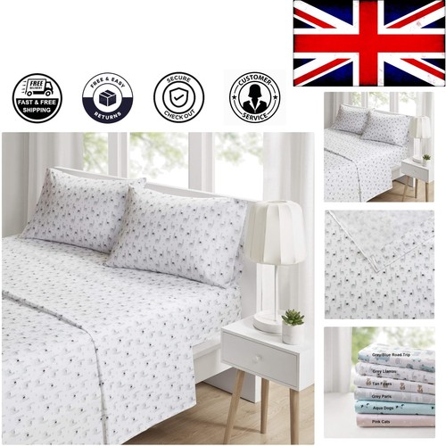 Playful grey llama microfiber - grey,