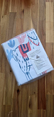 Llama print single duvet - print,