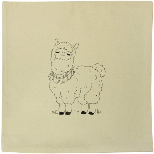 Cute llama standing - llama, canvas