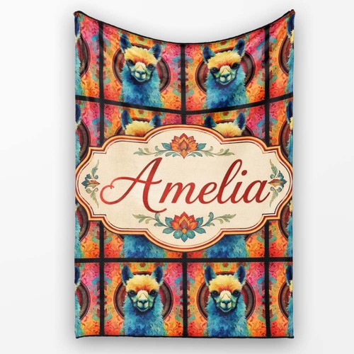 Soft fleece blanket colorful - soft,