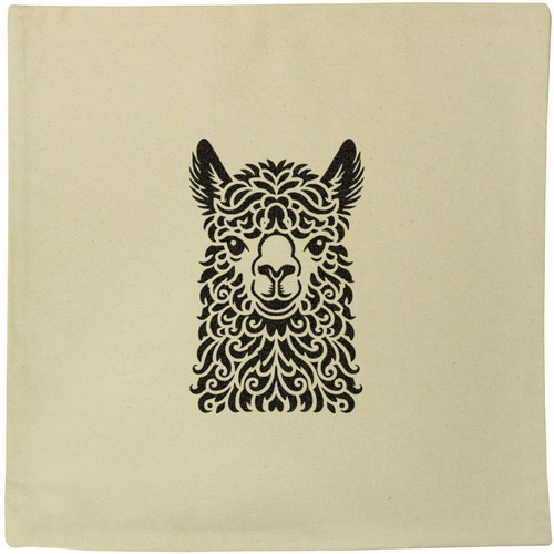 Llama face canvas - face', cushion
