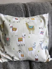 Llama, cream cushion cover
