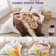 Mink Faux Fur Throw 3D Animal