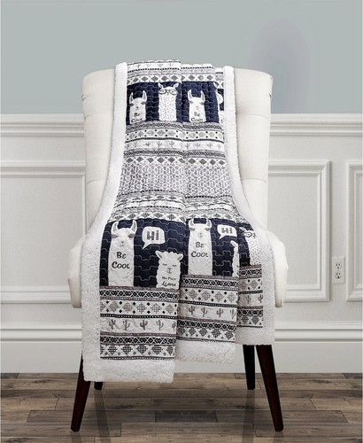 Lush decor llama stripe sherpa - lush,