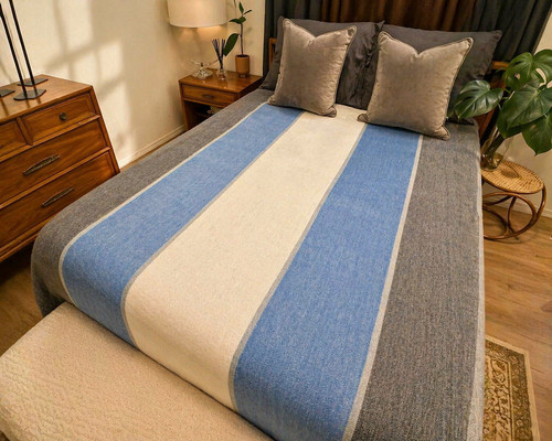 Soft warm striped alpaca - soft,