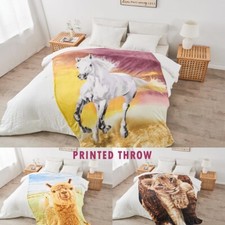 3D Animal Printed Mink Faux