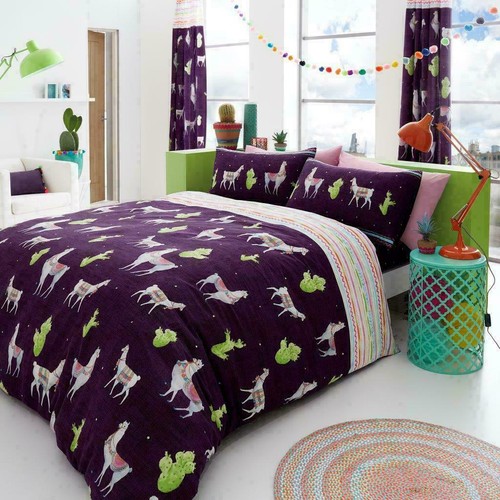 Llama multi duvet quilt - llama,