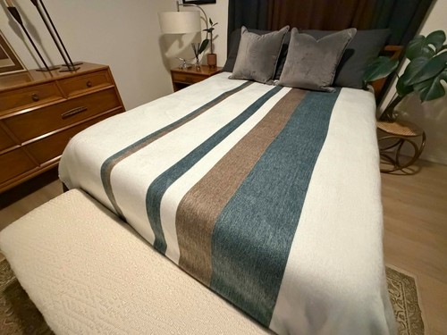 Soft warm striped alpaca - soft,