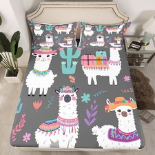 Bed Set Cute Llama Bedding Set
