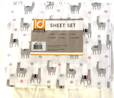 Llamas Sheet Set Twin XL White
